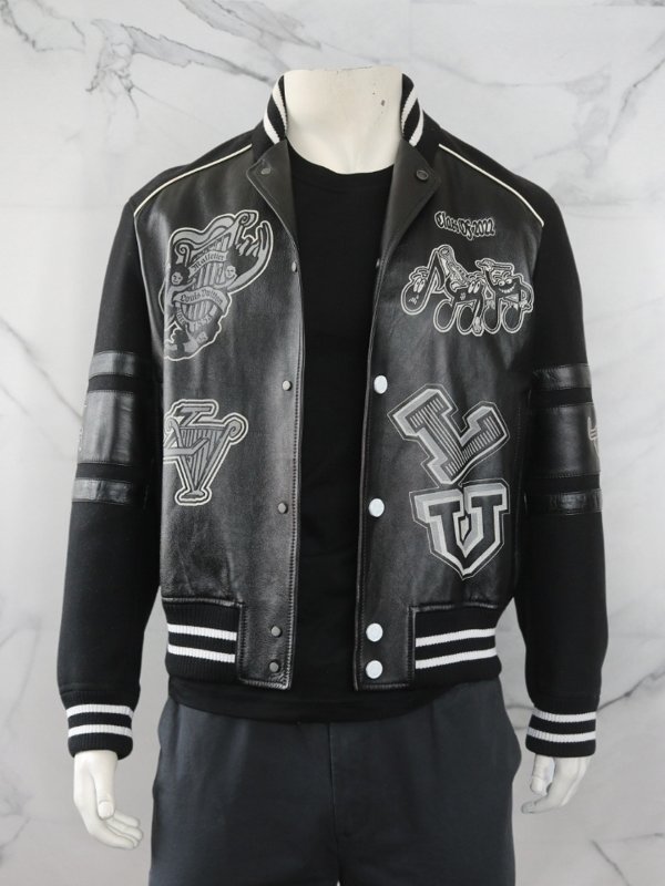 Jaqueta Louis Vuitton Varsity Jazz Blouson Collage Preto | Zivē Club