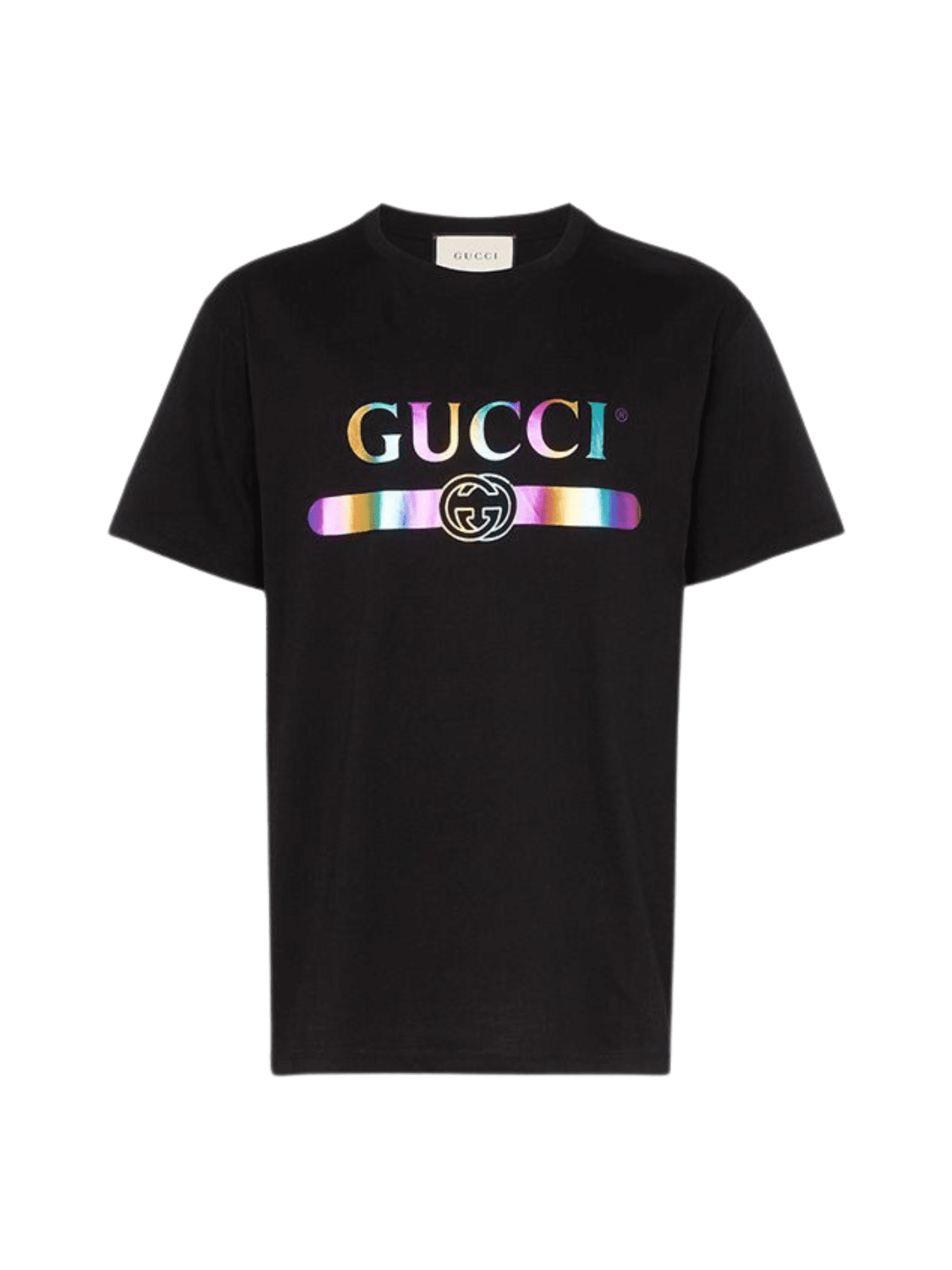 Camiseta Gucci Holographic Logo Preta Ziv Club