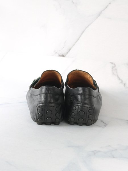 Mocassim Gucci Horsebit Web Preto | Zivē Club