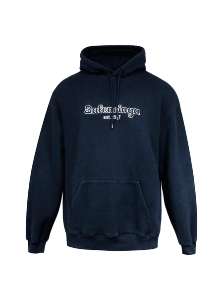 BALENCIAGA パーカー EST. 1917 Moletom Balenciaga Est. 1917 Azul Marinho | Zivē Club