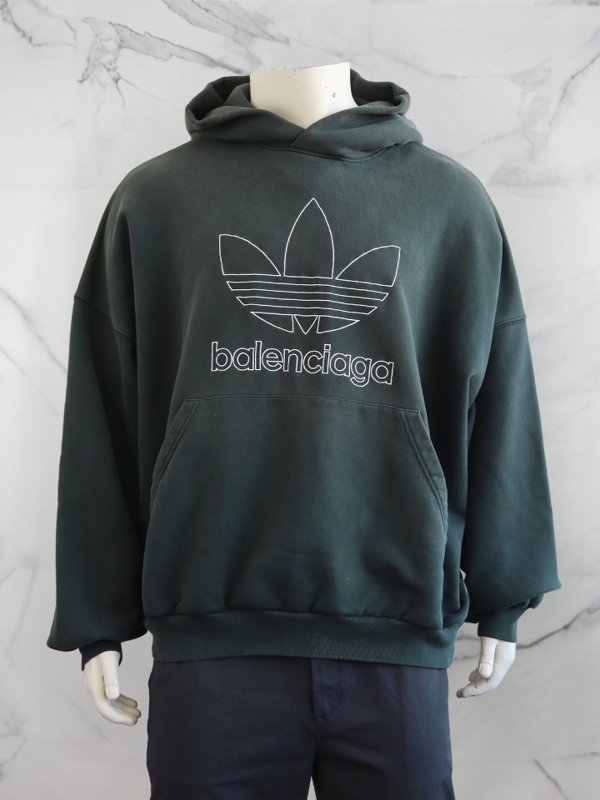 ⭐︎NOOOOS ⭐︎BALENCIAGA × アディダス 美品 Moletom Balenciaga x Adidas Basic Verde | Zivē Club