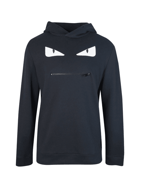 Moletom Fendi Bad Bugs Zip Mouth Preto | Zivē Club Moletom Fendi Bad Bugs Zip Mouth Preto | Zivē Club