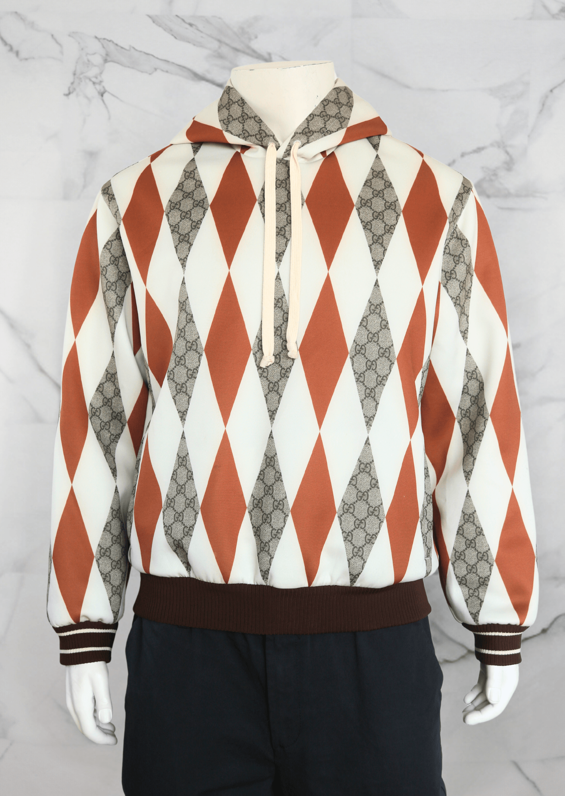 Moletom Gucci Argyle Multicolor Bege | Zivē Club