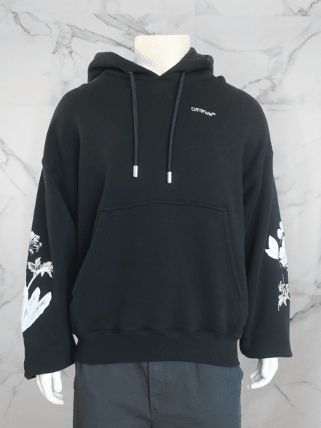 Moletom Off White Arrow Floral Preto | Zivē Club