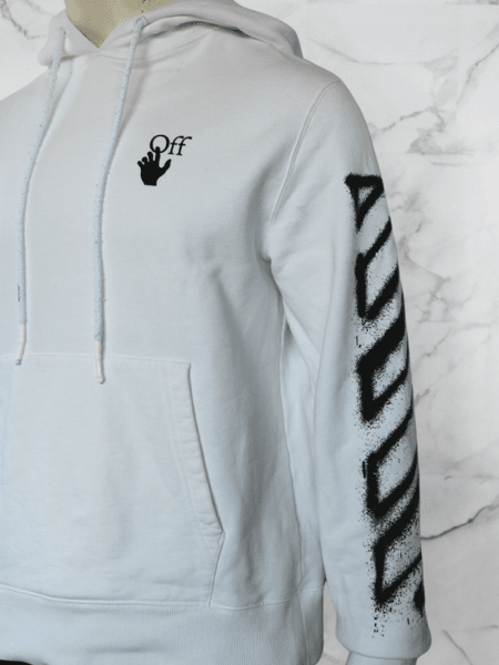 Moletom Off-White Spray Marker Branco | Zivē Club Moletom Off-White Spray Marker Branco | Zivē Club