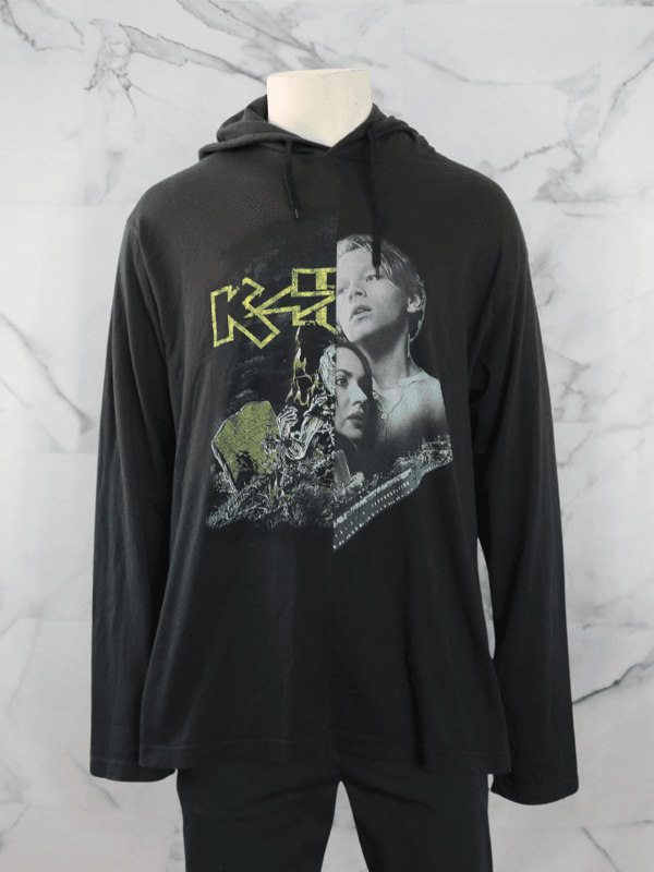 Moletom Vetements Split Logo Hoodie Titanic Kiss Preto | Zivē Club