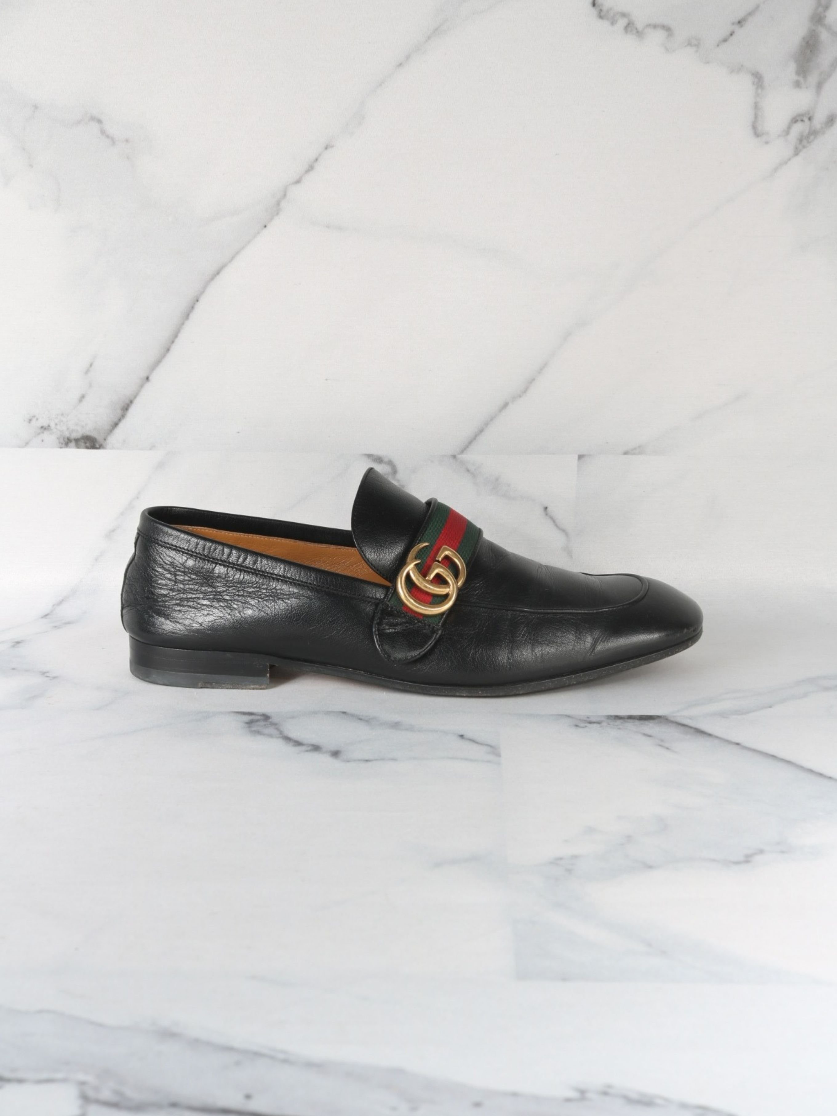 Sapato Social Gucci GG Web Preto | Zivē Club
