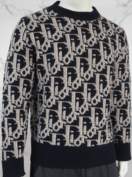 Sweater Dior Monogram Azul Marinho | Zivē Club