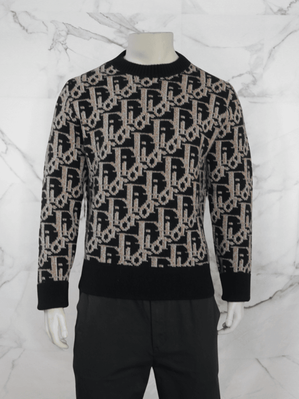 Sweater Dior Monogram Azul Marinho | Zivē Club