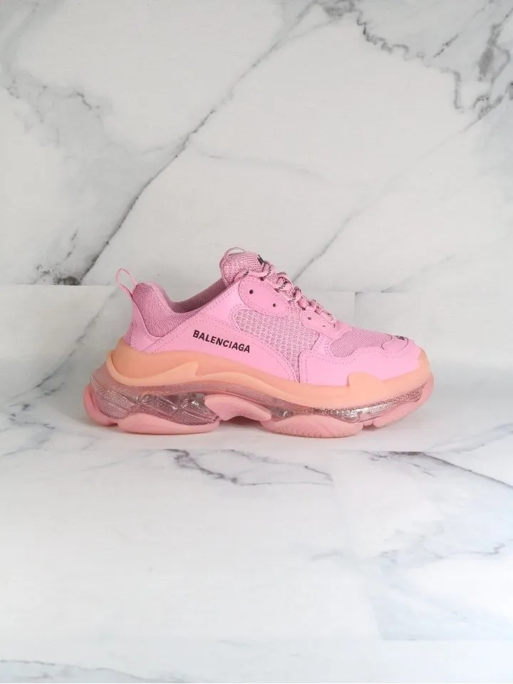 Tênis Balenciaga Triple S Clear Sole Rosa Claro Zivē Club