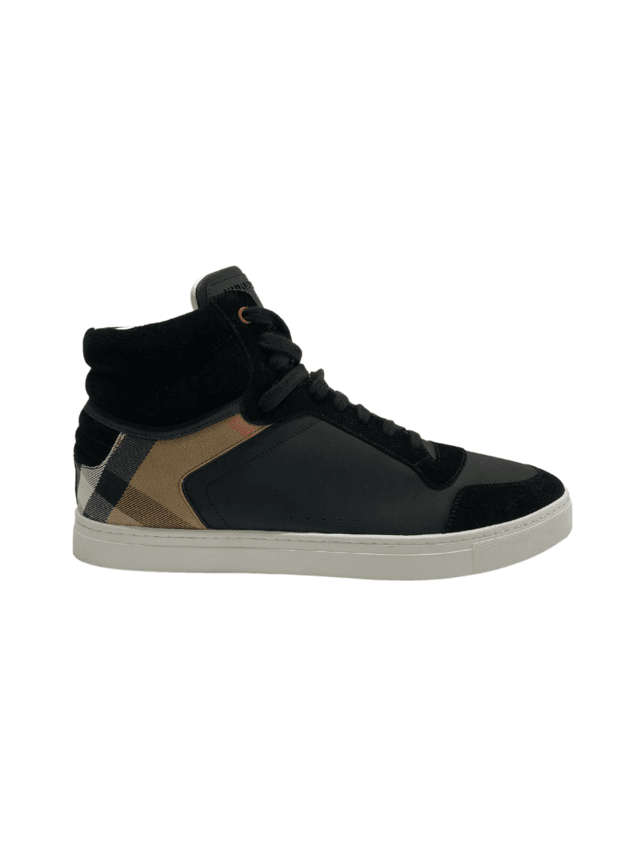 Tênis Cano Alto Burberry Reeth Preto | Zivē Club