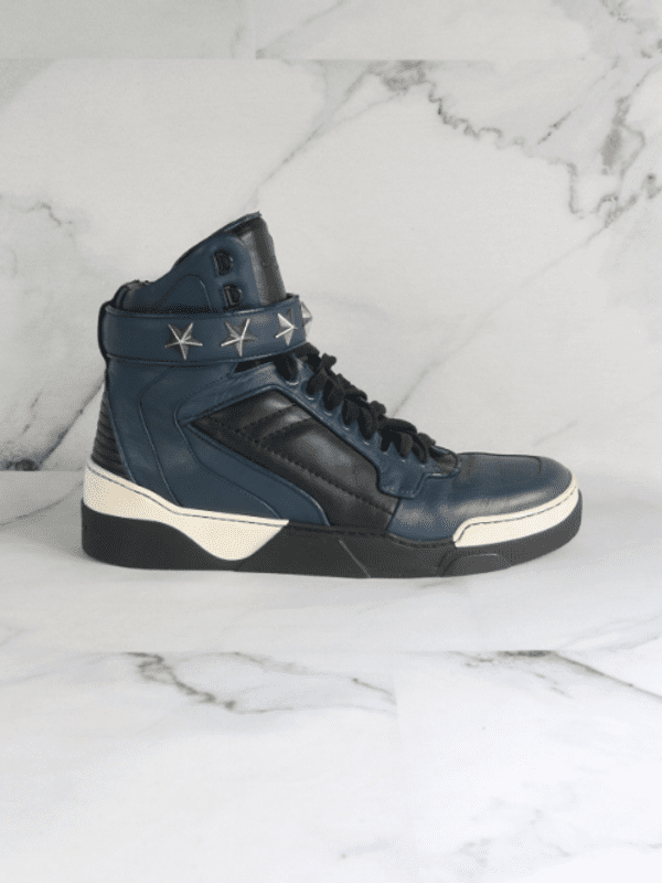 靴 Givenchy Tyson high cut Sneaker Size42 Tênis Cano Alto Givenchy Tyson Azul Marinho | Zivē Club