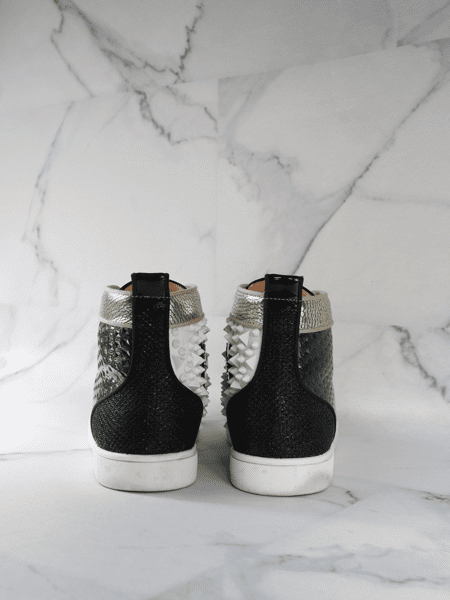 Tênis Christian Louboutin Cano Alto Louis Pik Bis Metallic Colors