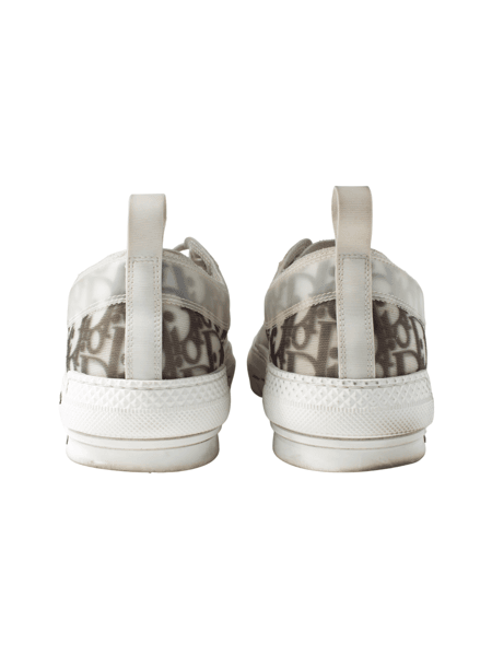 Tênis Dior B23 Low Canvas Oblique Branco e Preto | Zivē Club