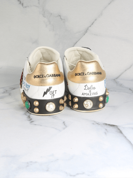 Tênis Dolce & Gabbana Portofino King Of Love Grafiti Branco | Zivē
