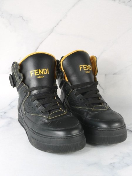 FENDI ブラック ハイカットスニーカー サイズ36 Tênis Fendi Basketball High-Top Preto | Zivē Club