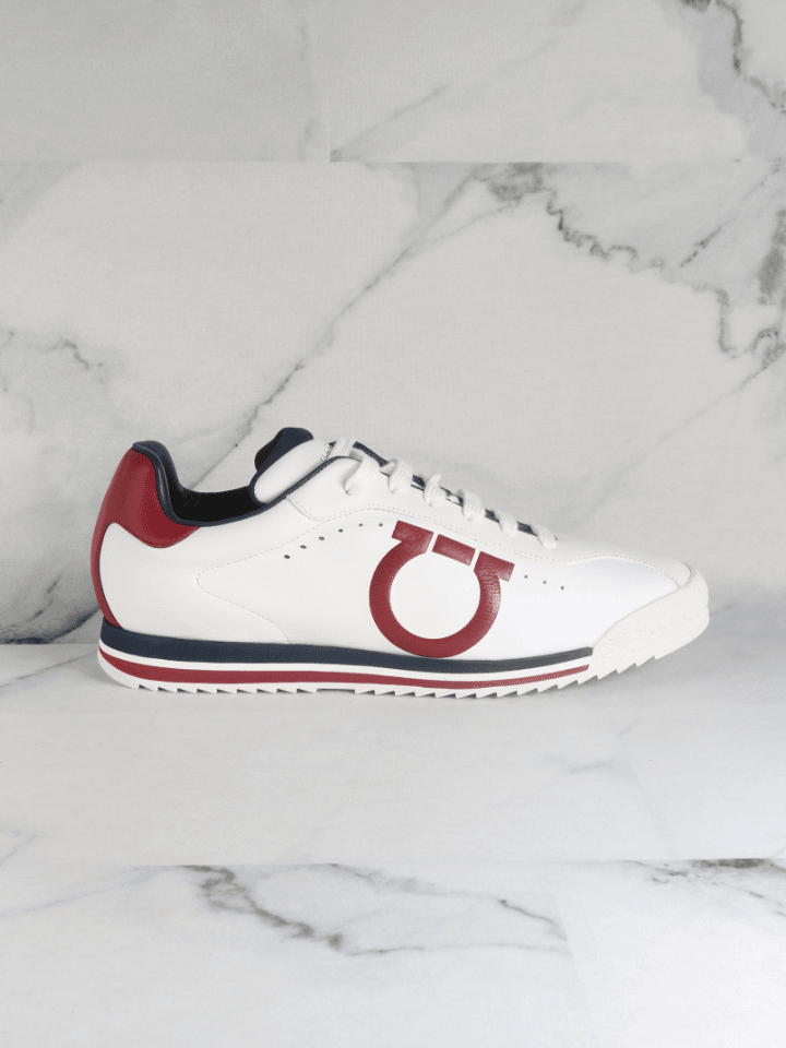 Tênis Ferragamo Gancini Lace Up Branco | Zivē Club