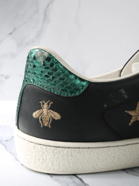 Tênis Gucci Ace Bee & Stars Preto | Zivē Club