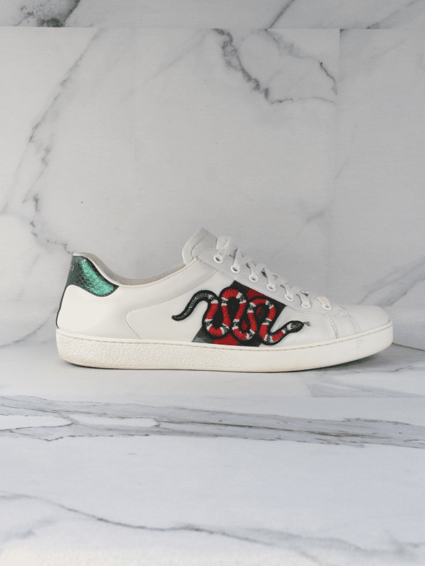Tenis Gucci Ace Snake Branco Ziv Club
