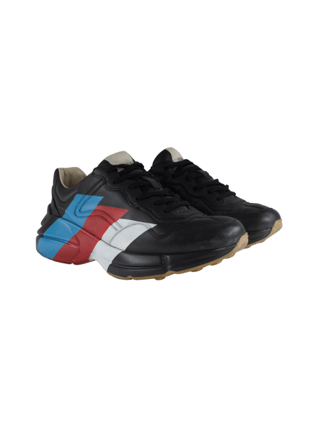 Tênis Gucci Rhyton Colors Web Preto | Zivē Club