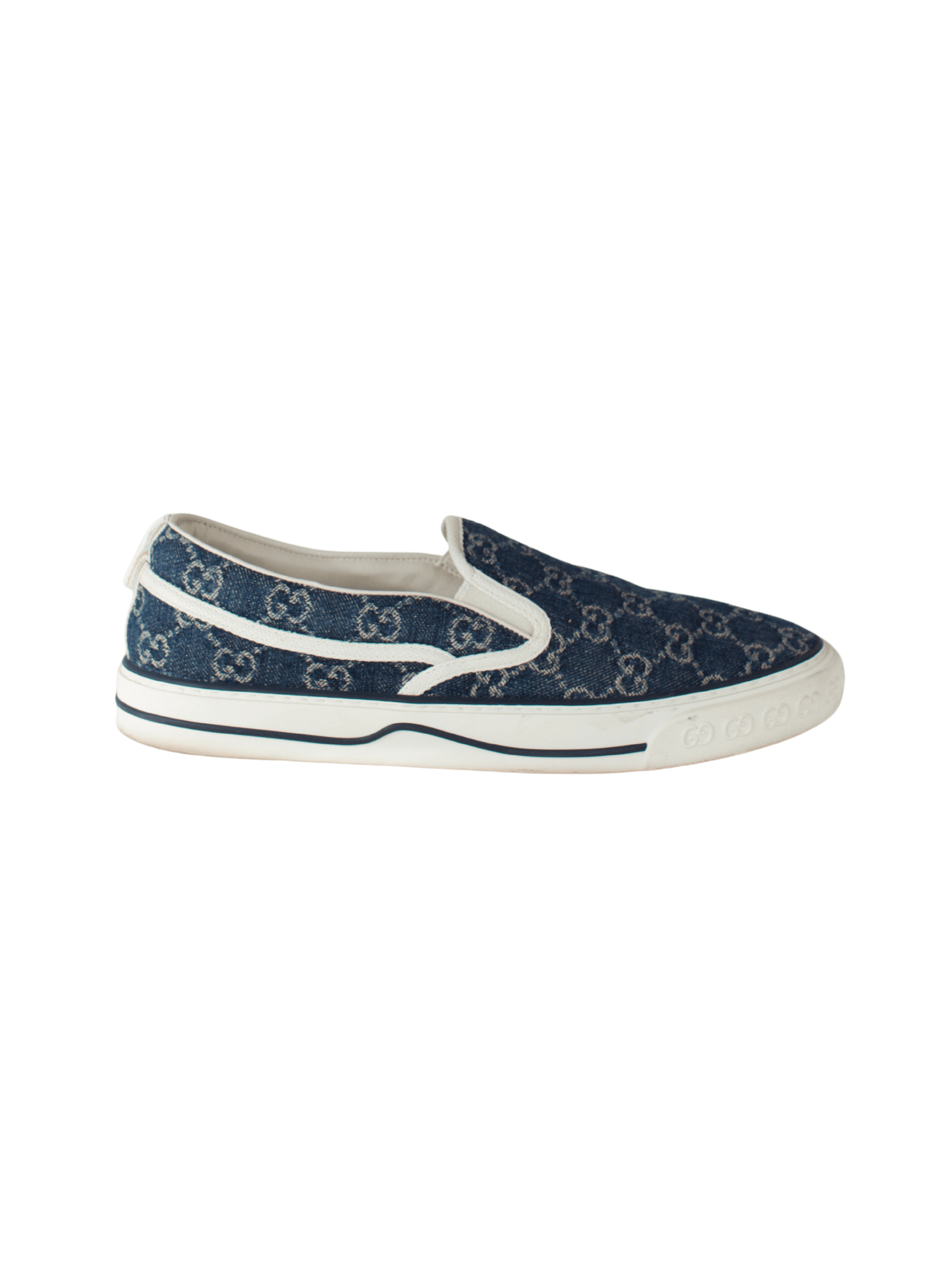 Tênis Slip On Gucci Monogram Jeans | Zivē Club