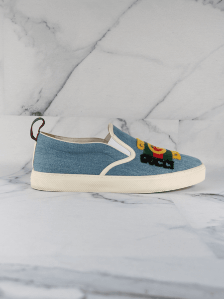 Gucci Kura Denim Slip Ons Shoes Gucci denim man kura slip on loafer size 9 | eBay main image 3