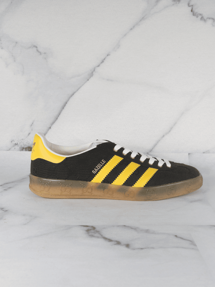 Tênis Gucci x Adidas Gazelle Black & Yellow | Zivē Club