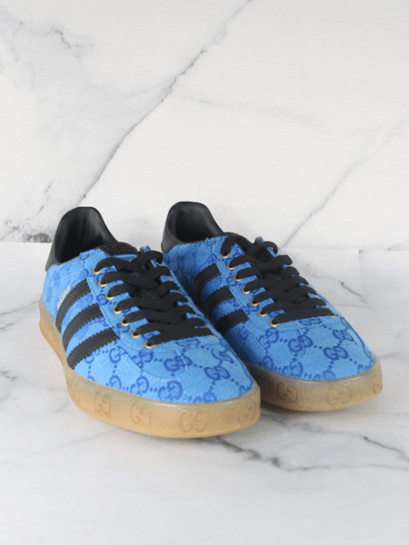 Tênis Gucci x Adidas Gazelle Blue Core Black | Zivē Club