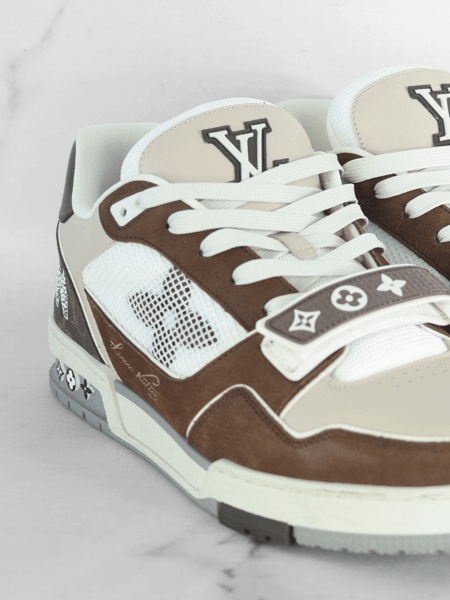 Tênis Louis Vuitton LV Trainer Monogram Marrom | Zivē Club