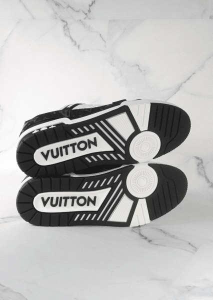 Tênis Louis Vuitton LV Trainer Monogram Denin Noir | Zivē Club