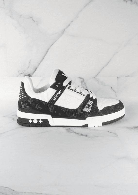 Tênis Louis Vuitton LV Trainer Monogram Denin Noir | Zivē Club