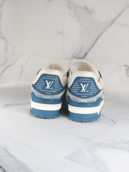 Tênis Louis Vuitton LV Trainer Monogram Azul | Zivē Club