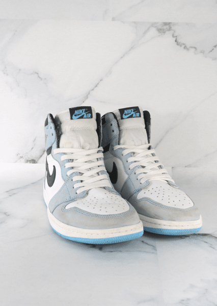 Nike Air Jordan 1 ホワイト/ブルー/グレー Tênis Nike Air Nike Air Jordan 1 ホワイト/ブルー/グレー Tênis Nike Air