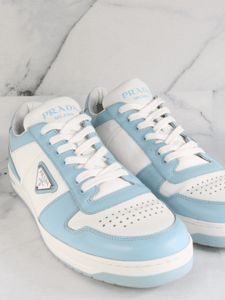Tênis Prada Downtown em Couro Azul Zivē Club - Main Image