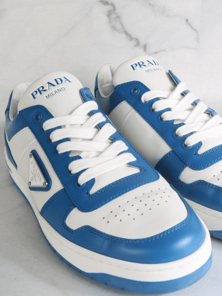 Tênis Prada Downtown Logo Branco/Azul Zivē Club