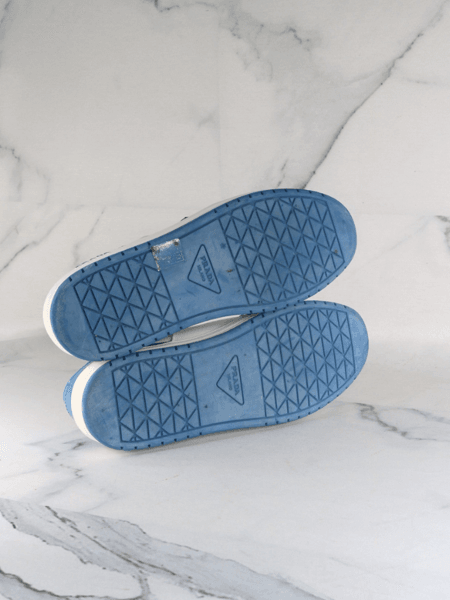 Tênis Prada Downtown Logo Branco/Azul | Zivē Club