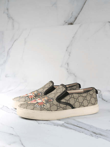 T nis Slip On Gucci Angry Cat GG Monogram Ziv Club