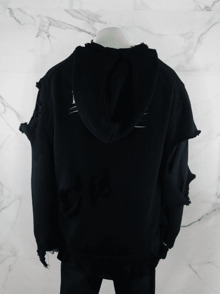 Tricot Balenciaga Destroyed Preto | Zivē Club
