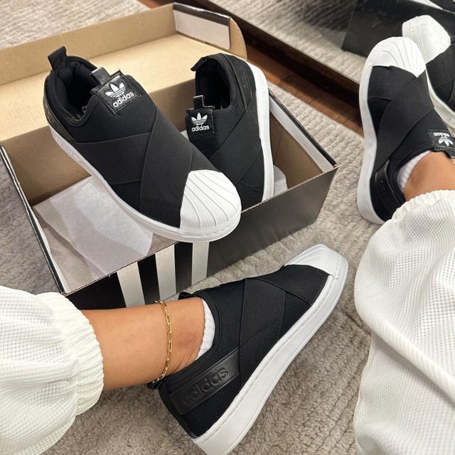Slip Ons Adidas Slip Preto Feminino Tenis Feminino Adidas