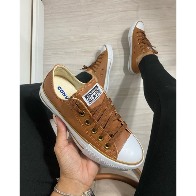 Tênis All Star Caramelo Courino Feminino Premium