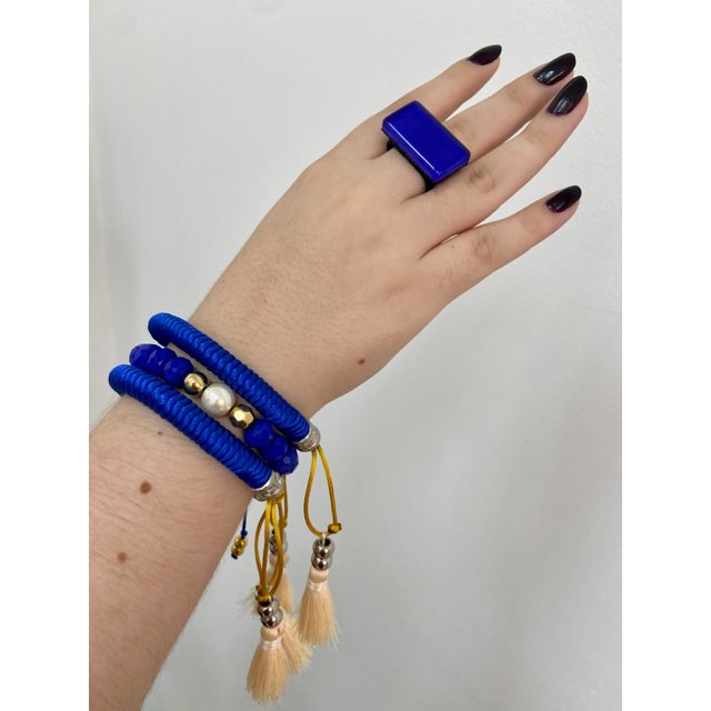Kit de pulseiras azul bic