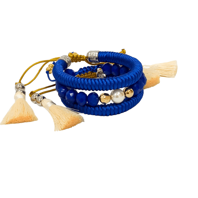 Kit de pulseiras azul bic