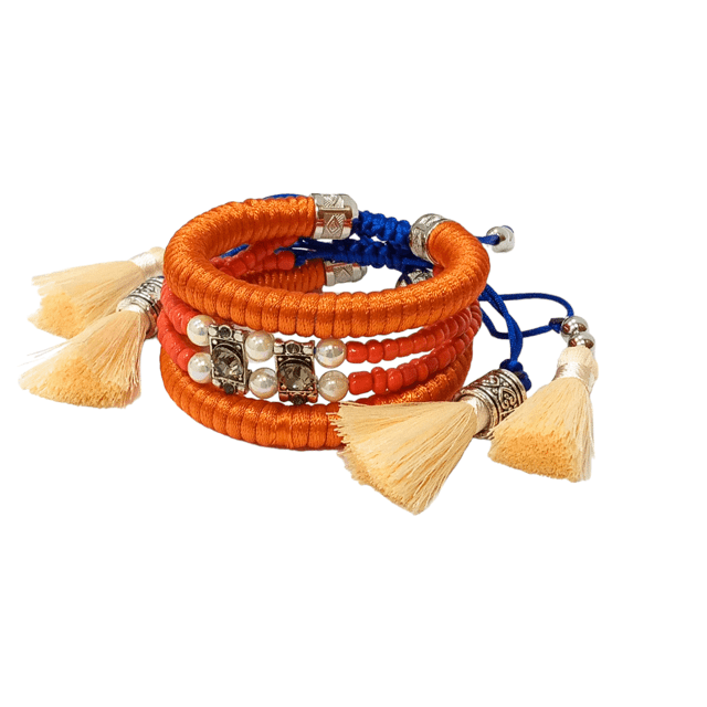 Kit de pulseiras laranja