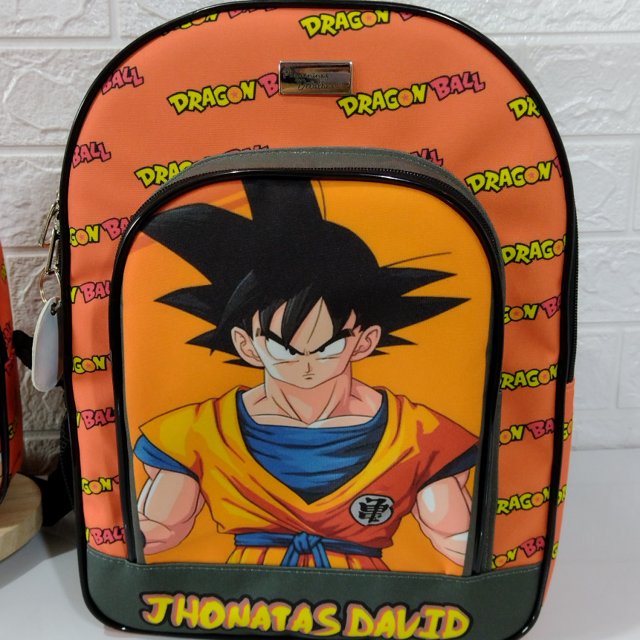 KIT DRAGON BALL Z MOCHILA CARRINHO COM LANCHEIRA E ESTOJO - TENHO