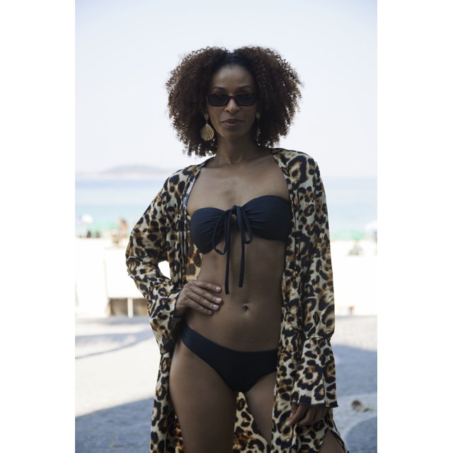 Saída de Praia Longa Animal Print Maré Maré - Main Image