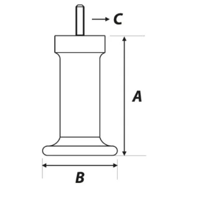 Pé para móveis pvc  13cm