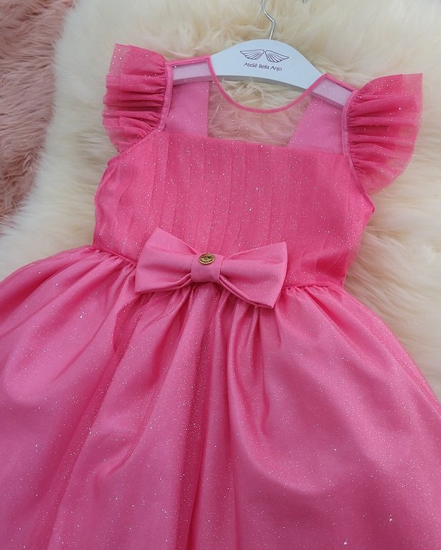 Vestido Barbie Pink Glitter