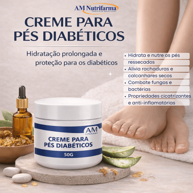 Creme para Pé Diabético - 50g | Am Nutrifarma