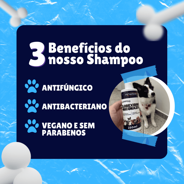 Shampoo Pet tipo Cloresten para Animais Am Nutrifarma