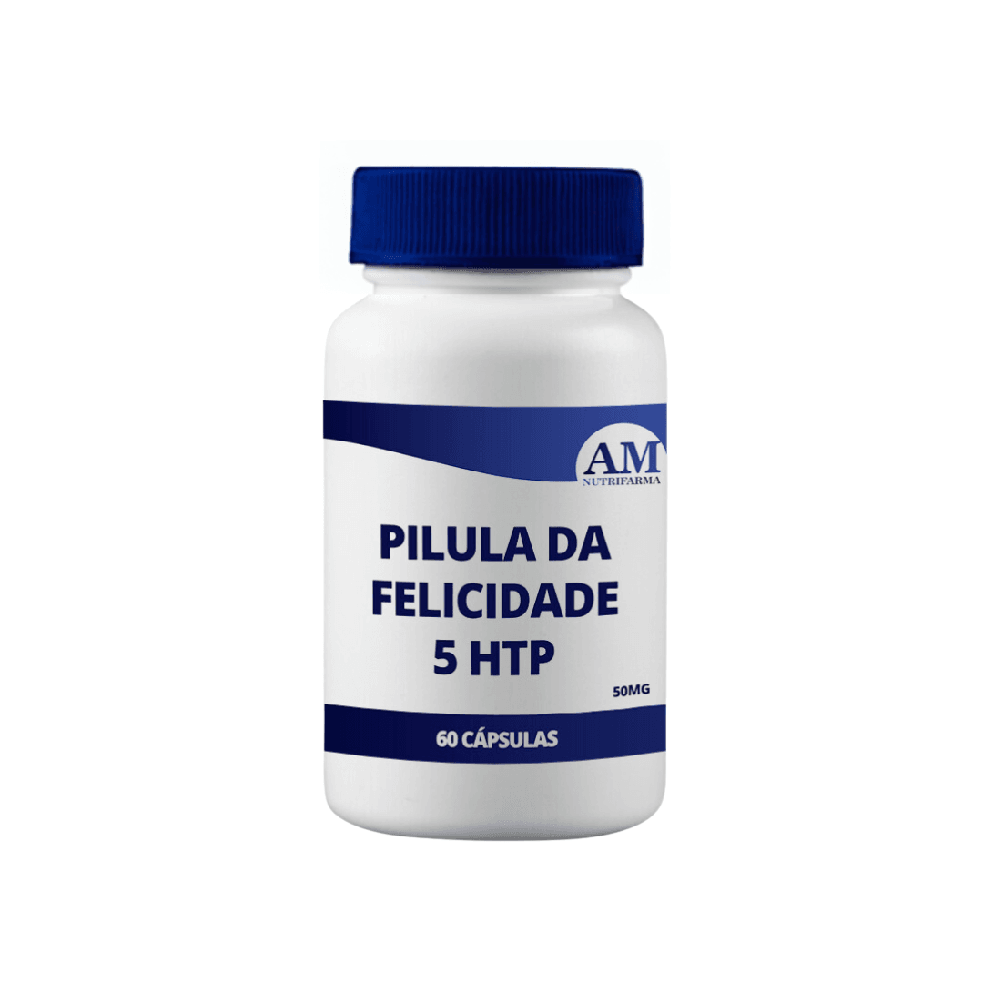 Pílula da Felicidade 5 HTP 50mg - 60 Cápsulas | Am Nutrifarma